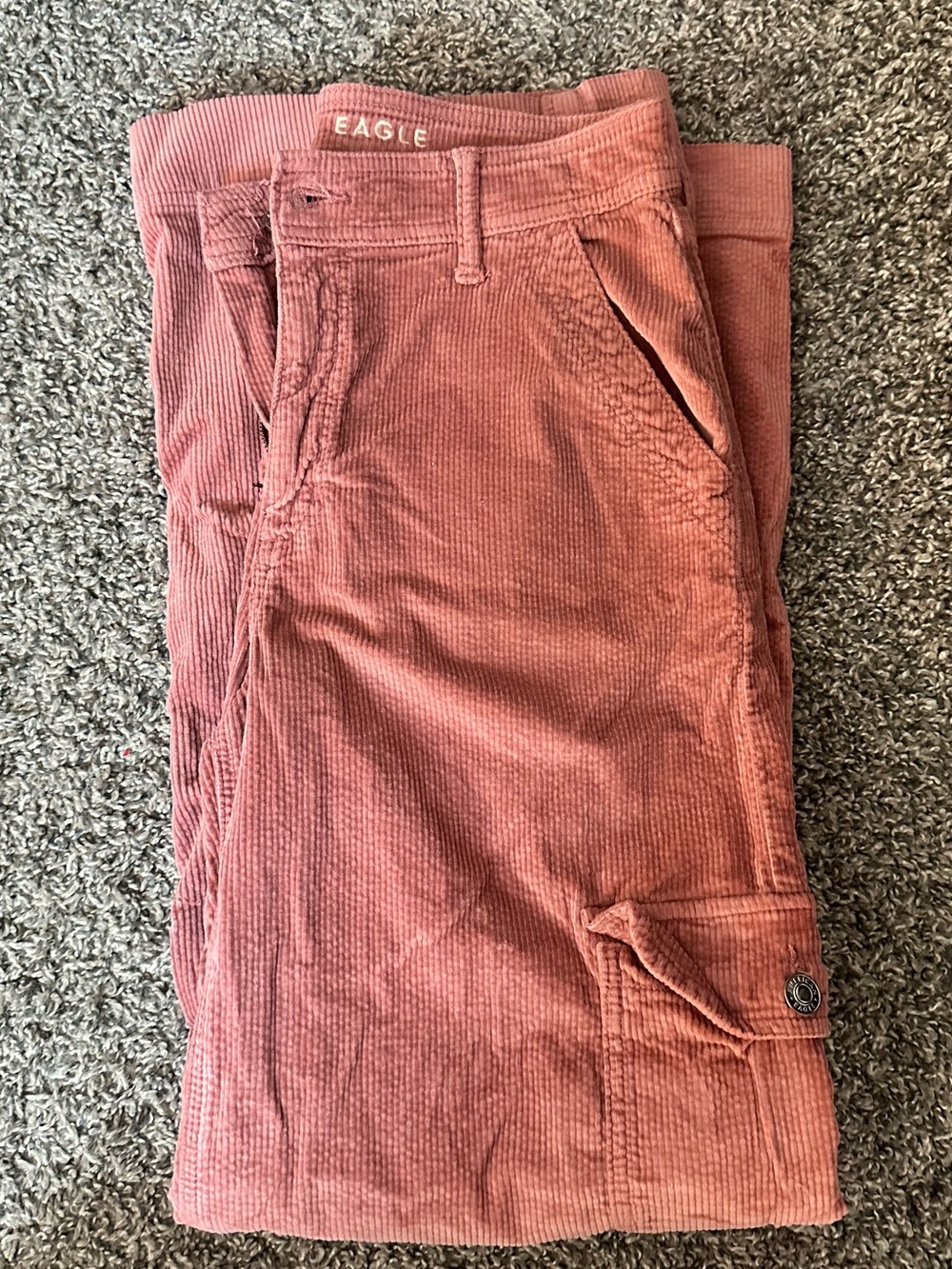 American Eagle Outfitters Corduroy Cargo Pants - Rose Pink - Picture 3 of 4